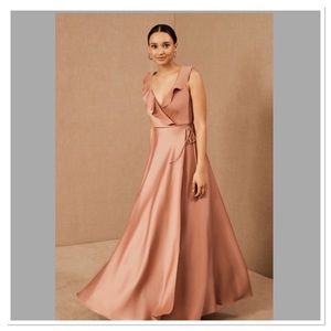 BHLDN Tansy Satin Charmeuse Maxi Dress